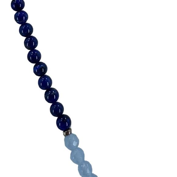 Hand Craft Lapis, Sodalite, Blue Chalcedony Stone beaded 24 inch necklace - Picture 3 of 7